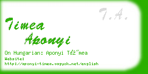 timea aponyi business card